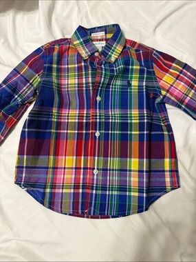 Ralph Lauren Kids Bright Multicolor Plaid Button-Down Shirt